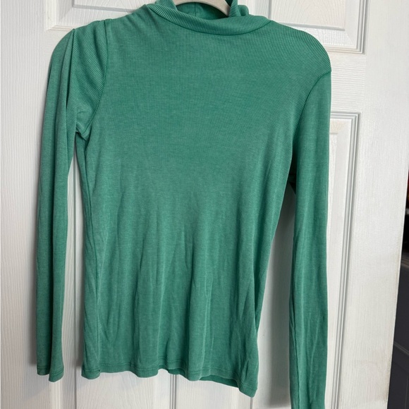 Aerie Teal Long Sleeve Women's Blouse - Picture 2 of 5